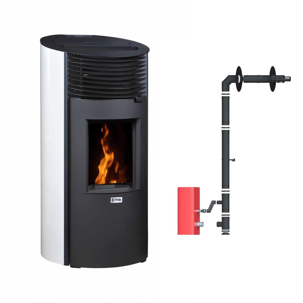 POÊLE À GRANULÉS ÉTANCHE ROMÉO + KIT VENTOUSE DINAK 9KW – Image 1