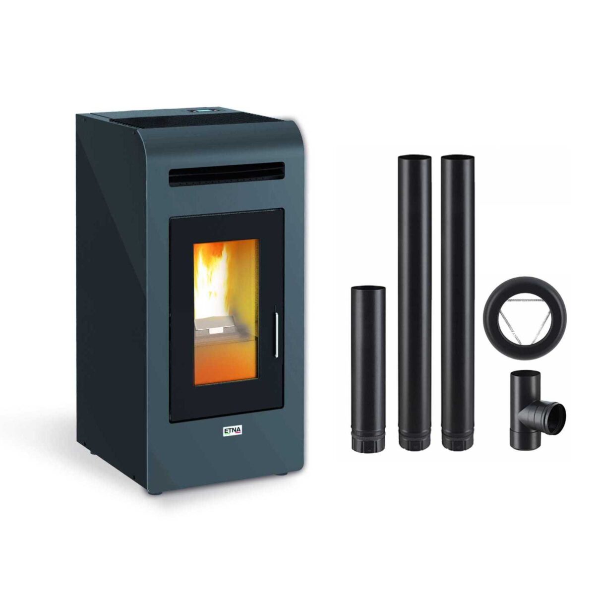 POÊLE À GRANULÉS CANALISABLE CAYENNE + TUYAUX D’ÉVACUATION POUJOULAT 16KW – Image 1
