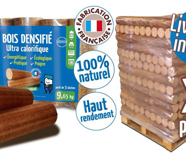 BÛCHES CALORIFIQUES WOODSTOCK 1 PALETTE, 104 SACS DE 5 BÛCHES